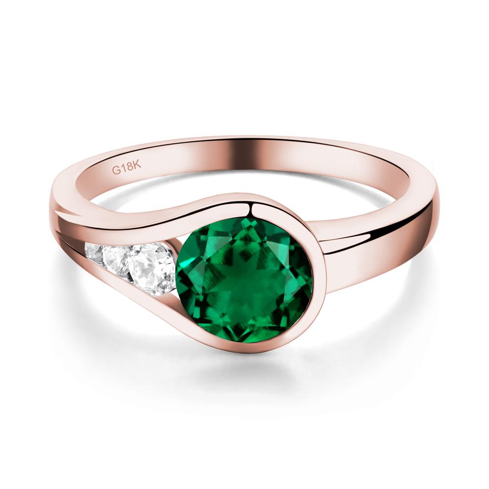 Prince Rupert's Drop Emerald Ring - LUO Jewelry #metal_18k rose gold