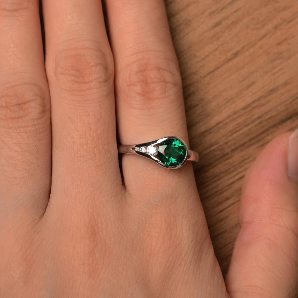 Prince Rupert's Drop Emerald Ring - LUO Jewelry 