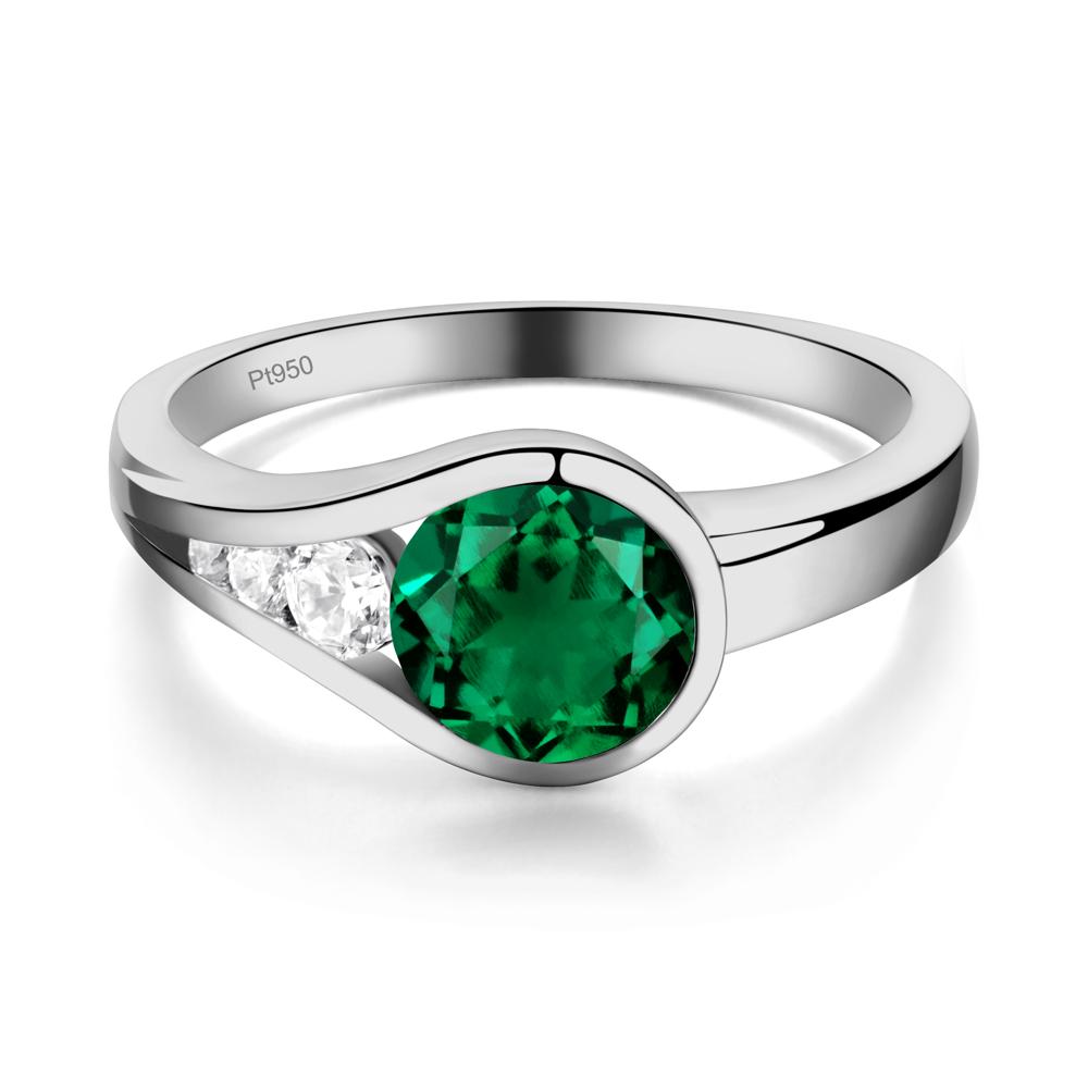 Prince Rupert's Drop Emerald Ring - LUO Jewelry #metal_platinum