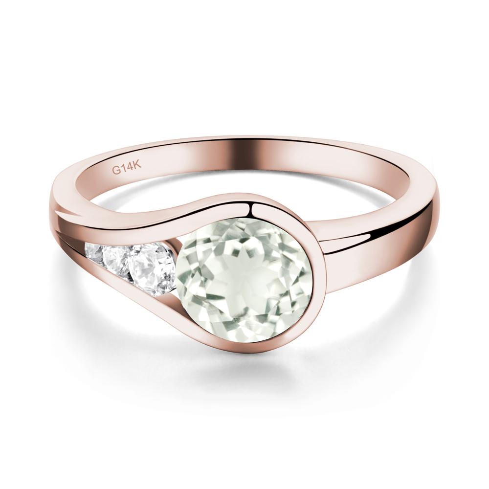 Prince Rupert's Drop Green Amethyst Ring - LUO Jewelry #metal_14k rose gold