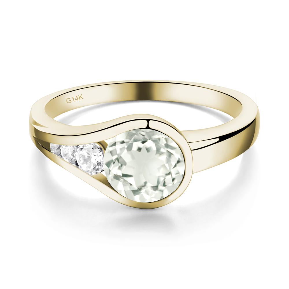 Prince Rupert's Drop Green Amethyst Ring - LUO Jewelry #metal_14k yellow gold