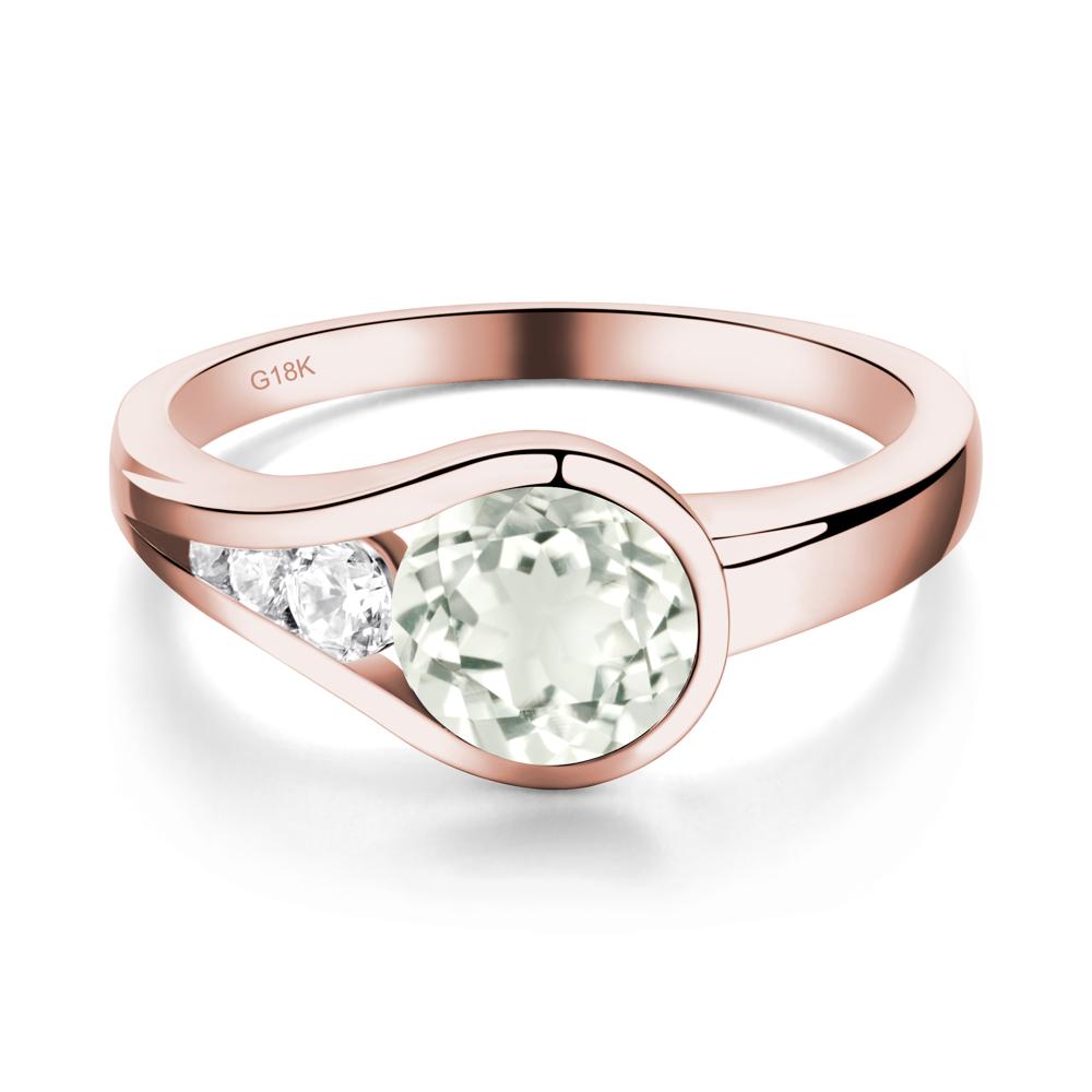 Prince Rupert's Drop Green Amethyst Ring - LUO Jewelry #metal_18k rose gold