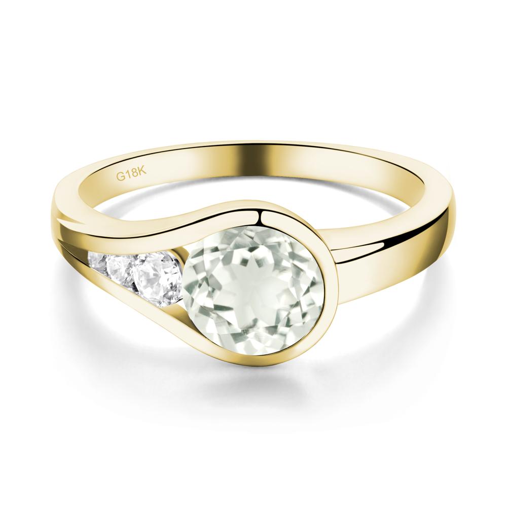 Prince Rupert's Drop Green Amethyst Ring - LUO Jewelry #metal_18k yellow gold