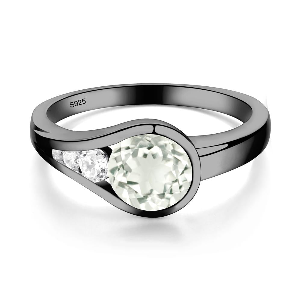 Prince Rupert's Drop Green Amethyst Ring - LUO Jewelry #metal_black finish sterling silver