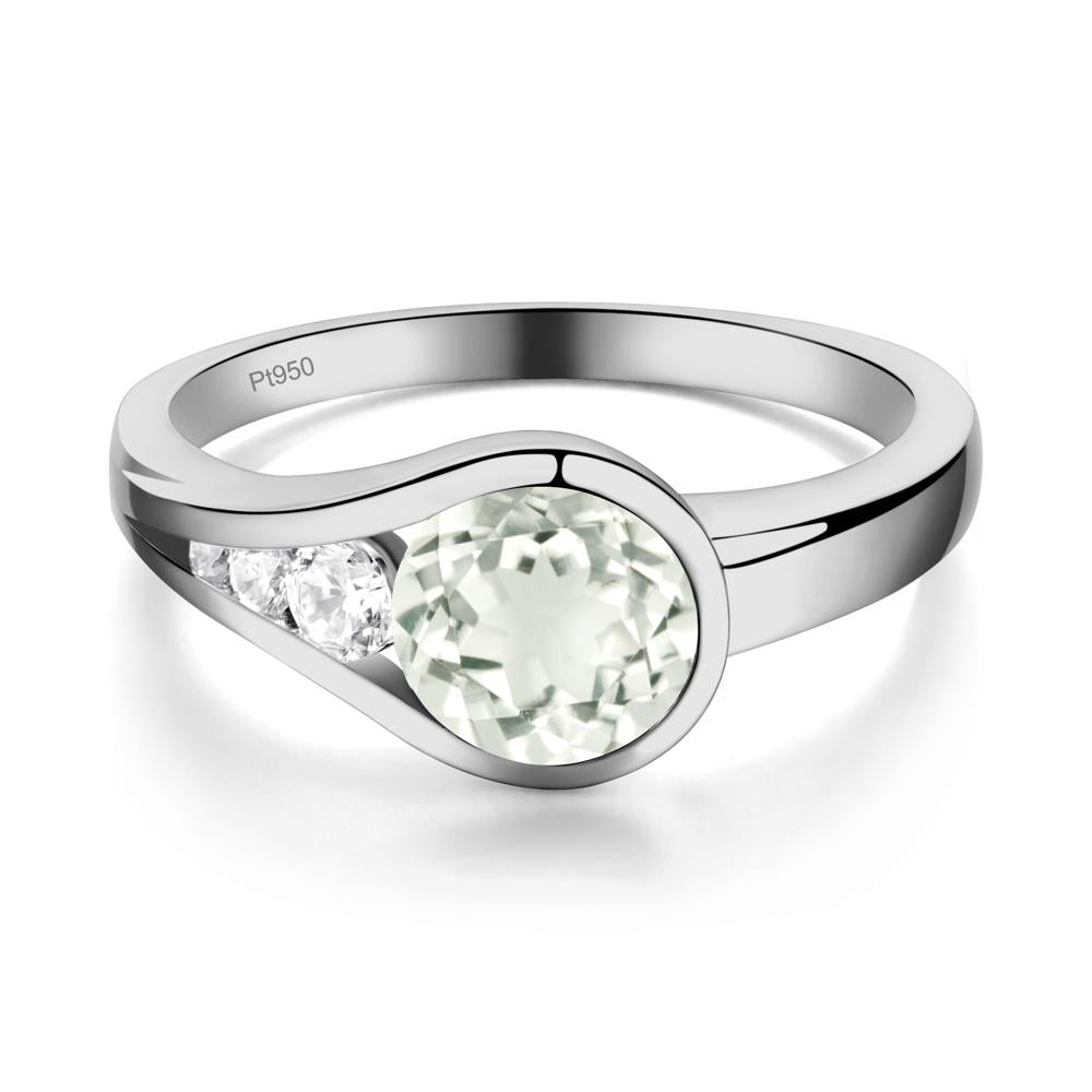 Prince Rupert's Drop Green Amethyst Ring - LUO Jewelry #metal_platinum