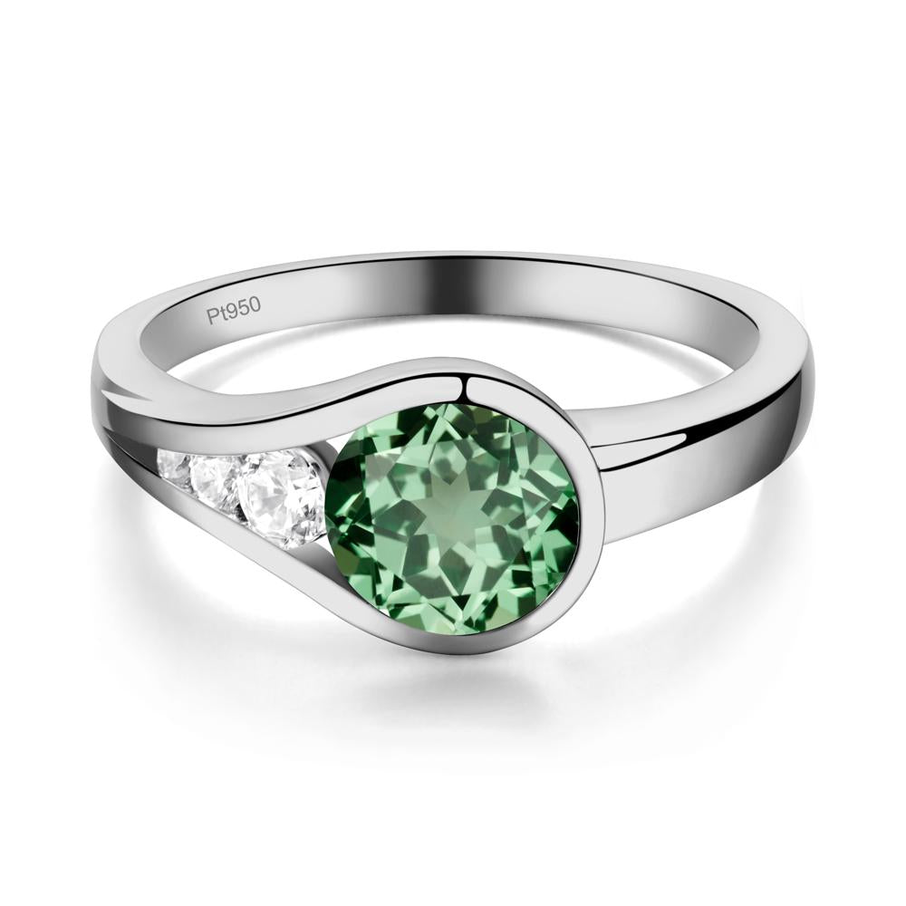 Prince Rupert's Drop Green Sapphire Ring - LUO Jewelry #metal_platinum