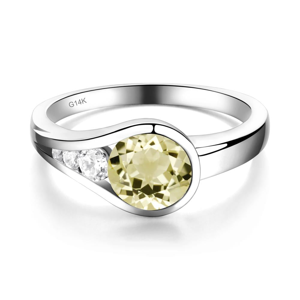 Prince Rupert's Drop Lemon Quartz Ring - LUO Jewelry #metal_14k white gold