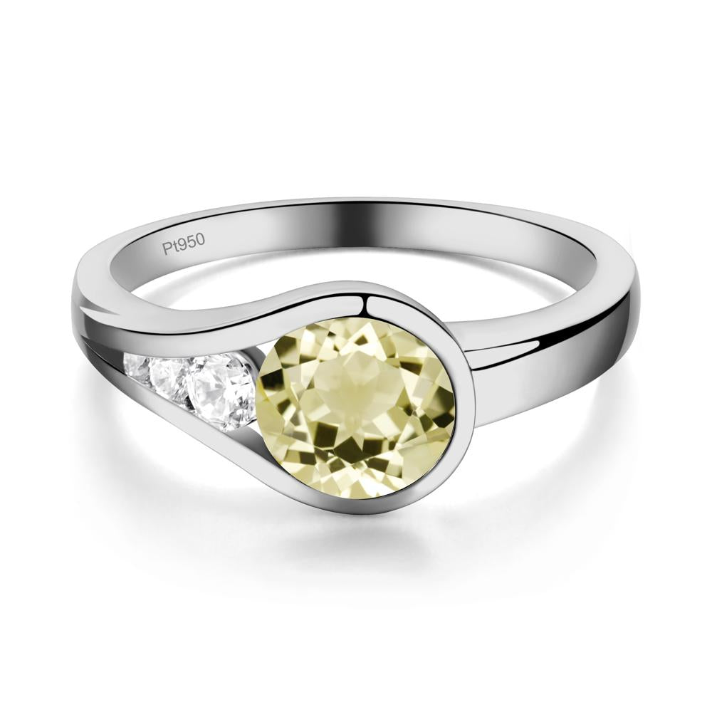 Prince Rupert's Drop Lemon Quartz Ring - LUO Jewelry #metal_platinum