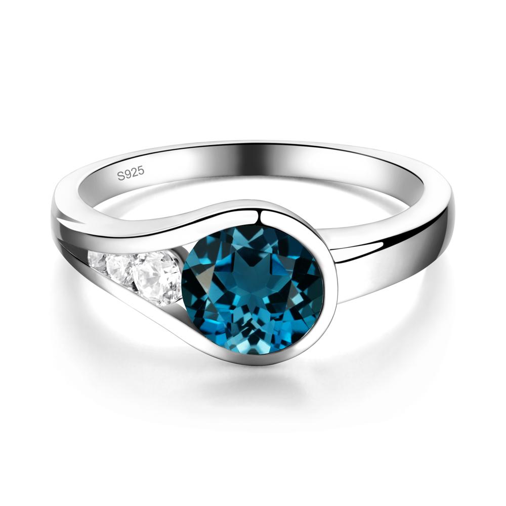 London Blue Topaz Rupert's Drop Ring - LUO Jewelry #metal_sterling silver