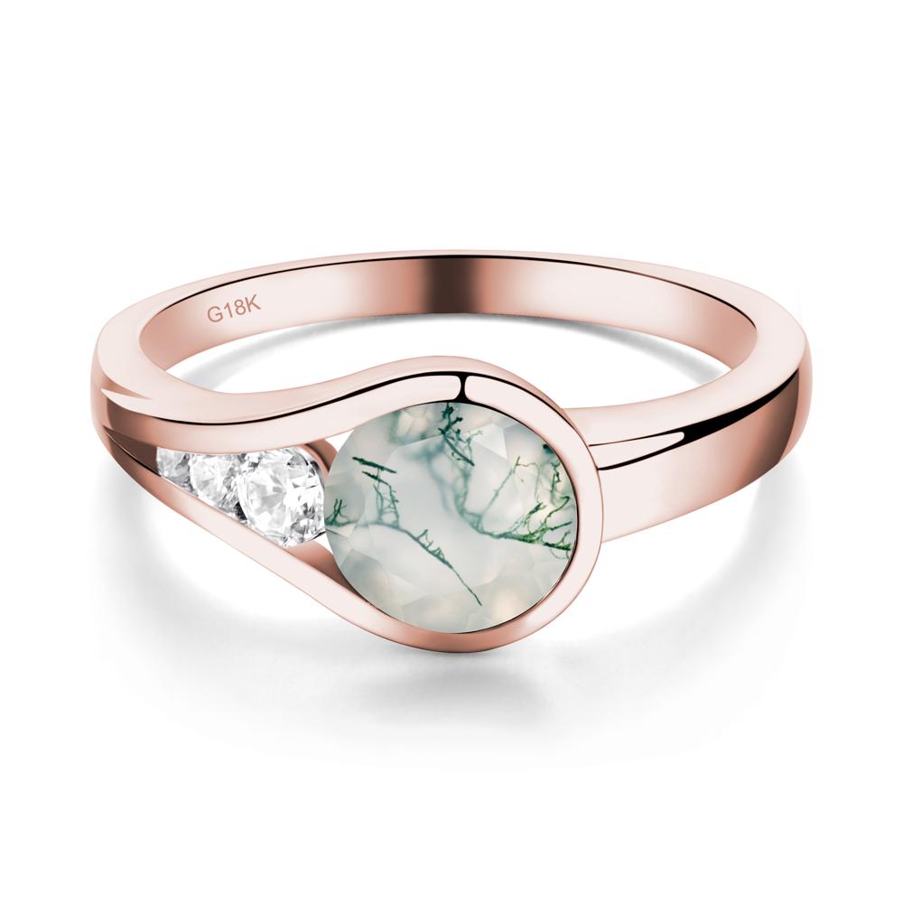 Prince Rupert's Drop Moss Agate Ring - LUO Jewelry #metal_18k rose gold