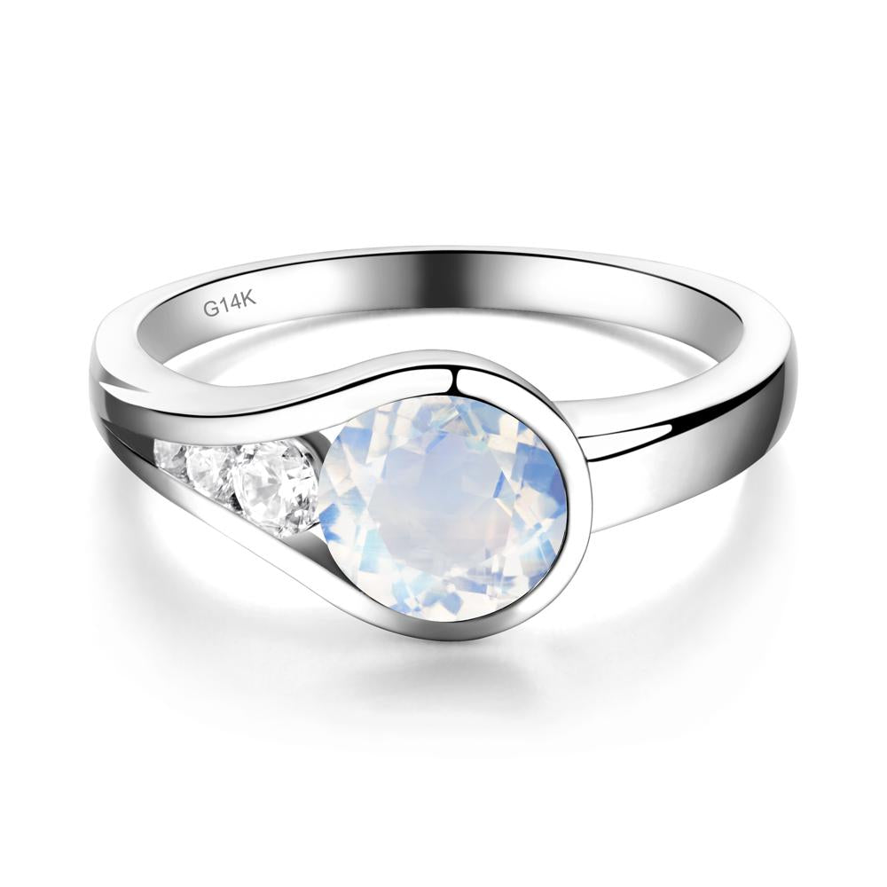 Moonstone Rupert's Drop Ring - LUO Jewelry #metal_14k white gold