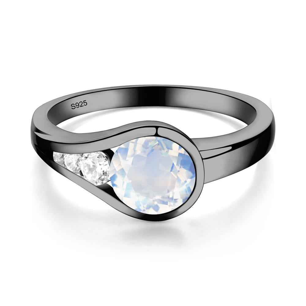 Moonstone Rupert's Drop Ring - LUO Jewelry #metal_black finish sterling silver