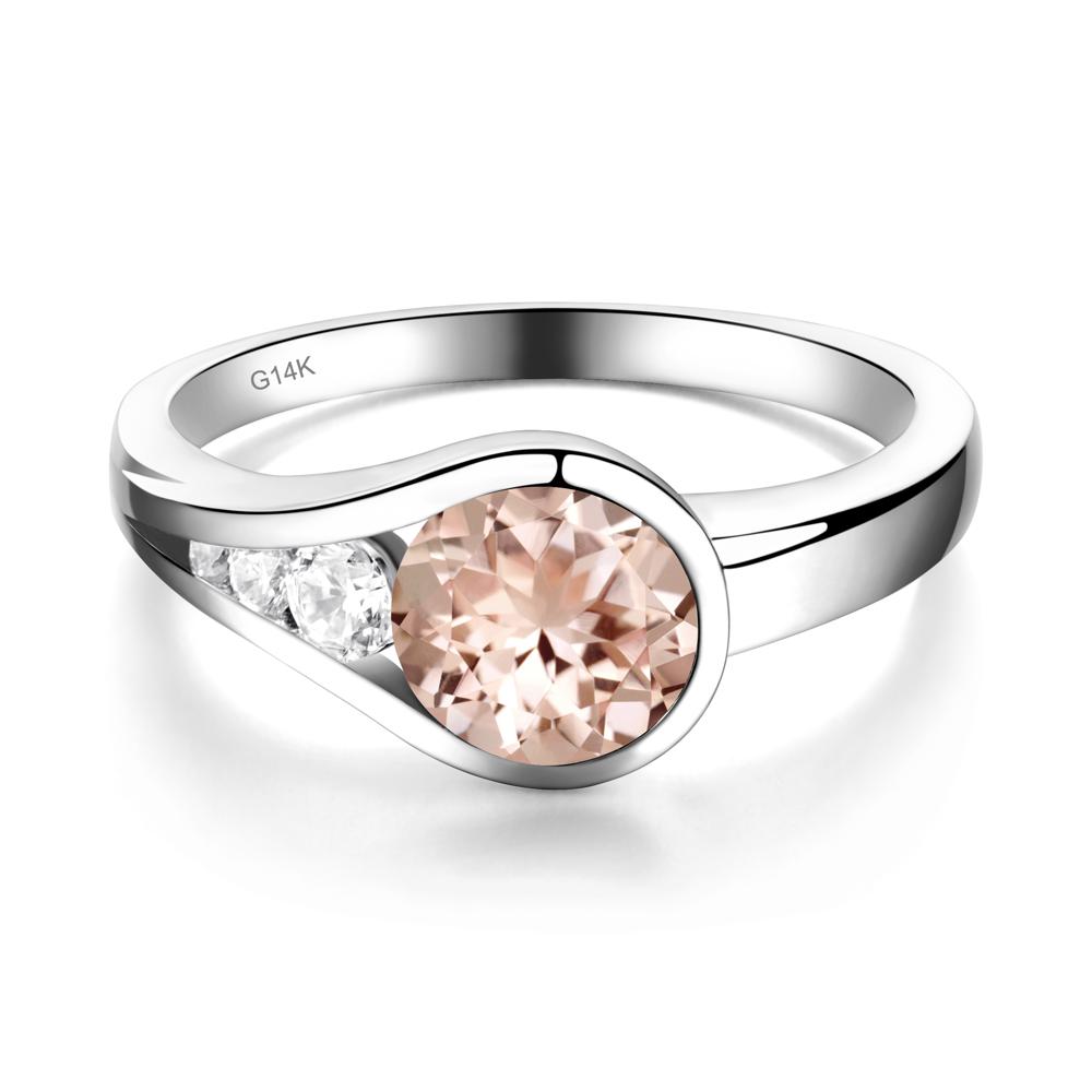 Morganite Rupert's Drop Ring - LUO Jewelry #metal_14k white gold