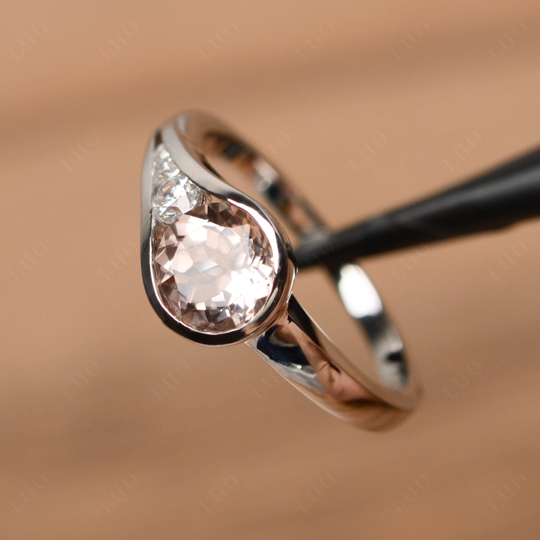 Morganite Rupert's Drop Ring - LUO Jewelry 