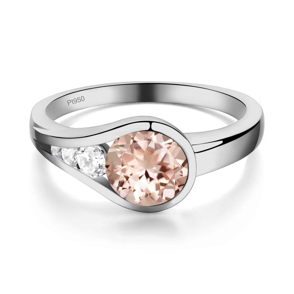 Morganite Rupert's Drop Ring - LUO Jewelry #metal_platinum