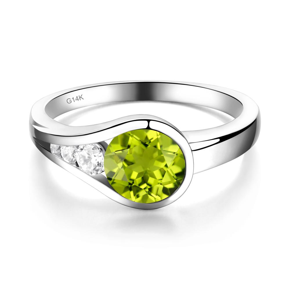 Prince Rupert's Drop Peridot Ring - LUO Jewelry #metal_14k white gold