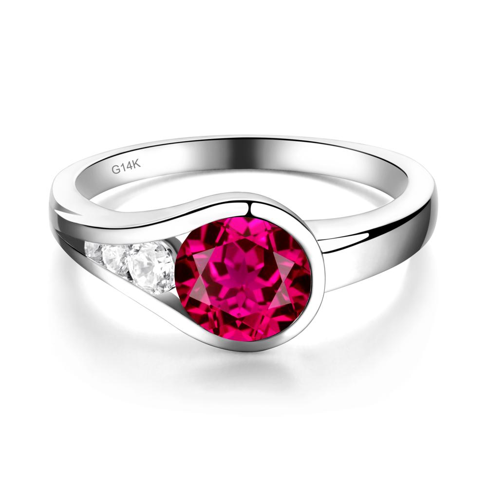 Prince Rupert's Drop Ruby Ring - LUO Jewelry #metal_14k white gold