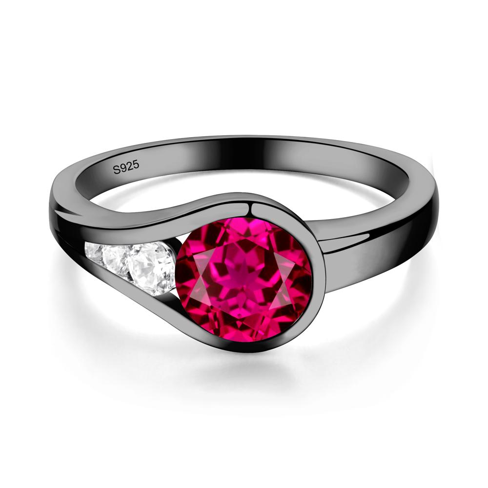 Prince Rupert's Drop Ruby Ring - LUO Jewelry #metal_black finish sterling silver