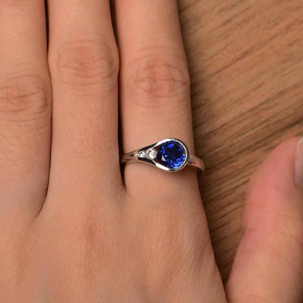 Sapphire Rupert's Drop Ring - LUO Jewelry 