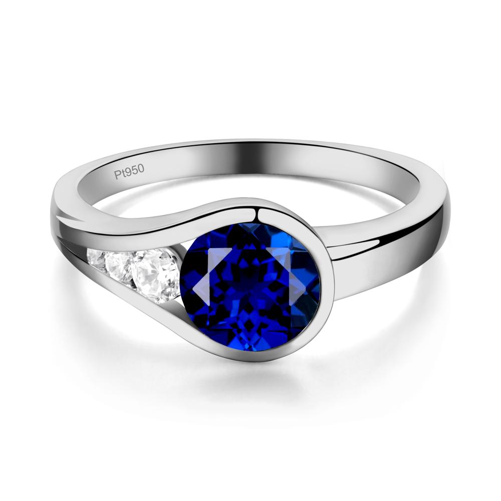 Sapphire Rupert's Drop Ring - LUO Jewelry #metal_platinum