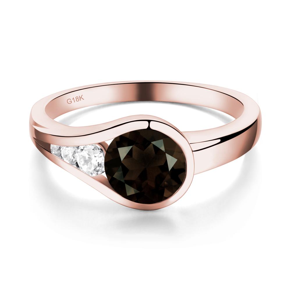 Prince Rupert's Drop Smoky Quartz Ring - LUO Jewelry #metal_18k rose gold