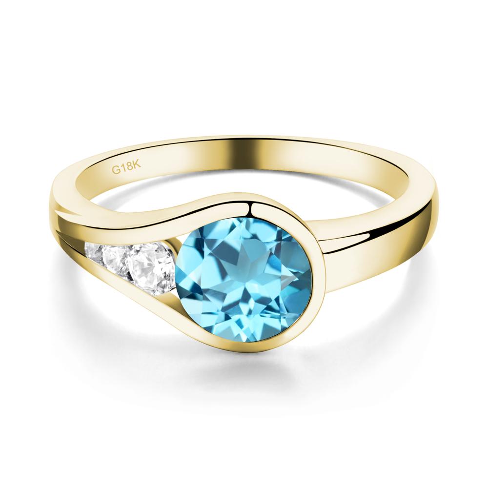 Prince Rupert's Drop Swiss Blue Topaz Ring - LUO Jewelry #metal_18k yellow gold