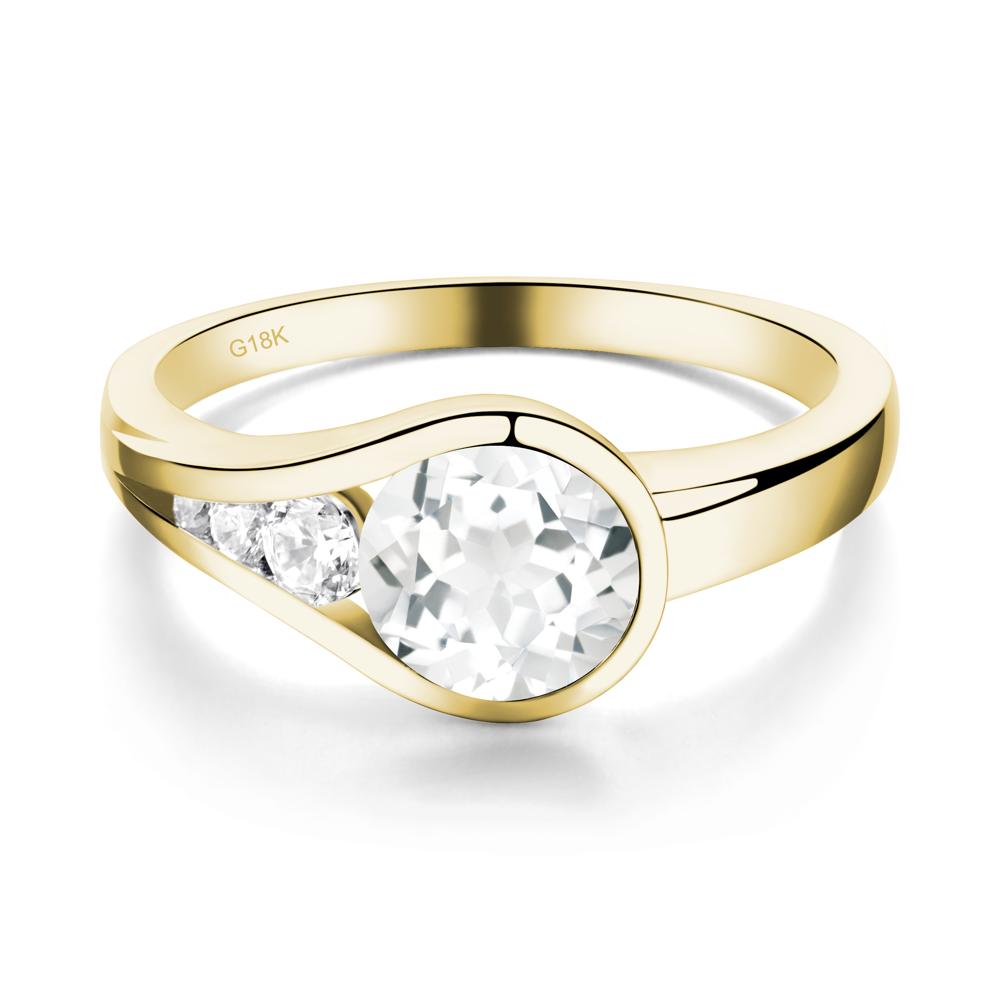 White Topaz Rupert's Drop Ring - LUO Jewelry #metal_18k yellow gold