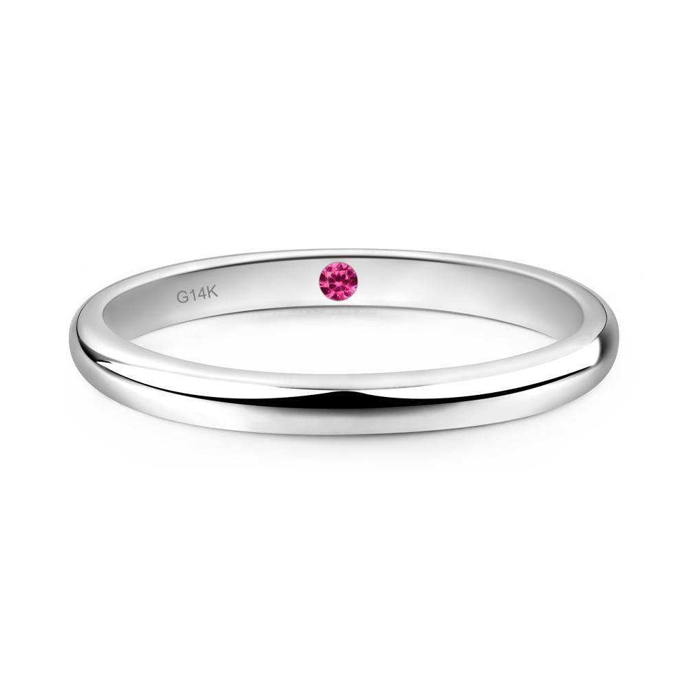 Hidden Ruby Ring - LUO Jewelry #metal_14k white gold