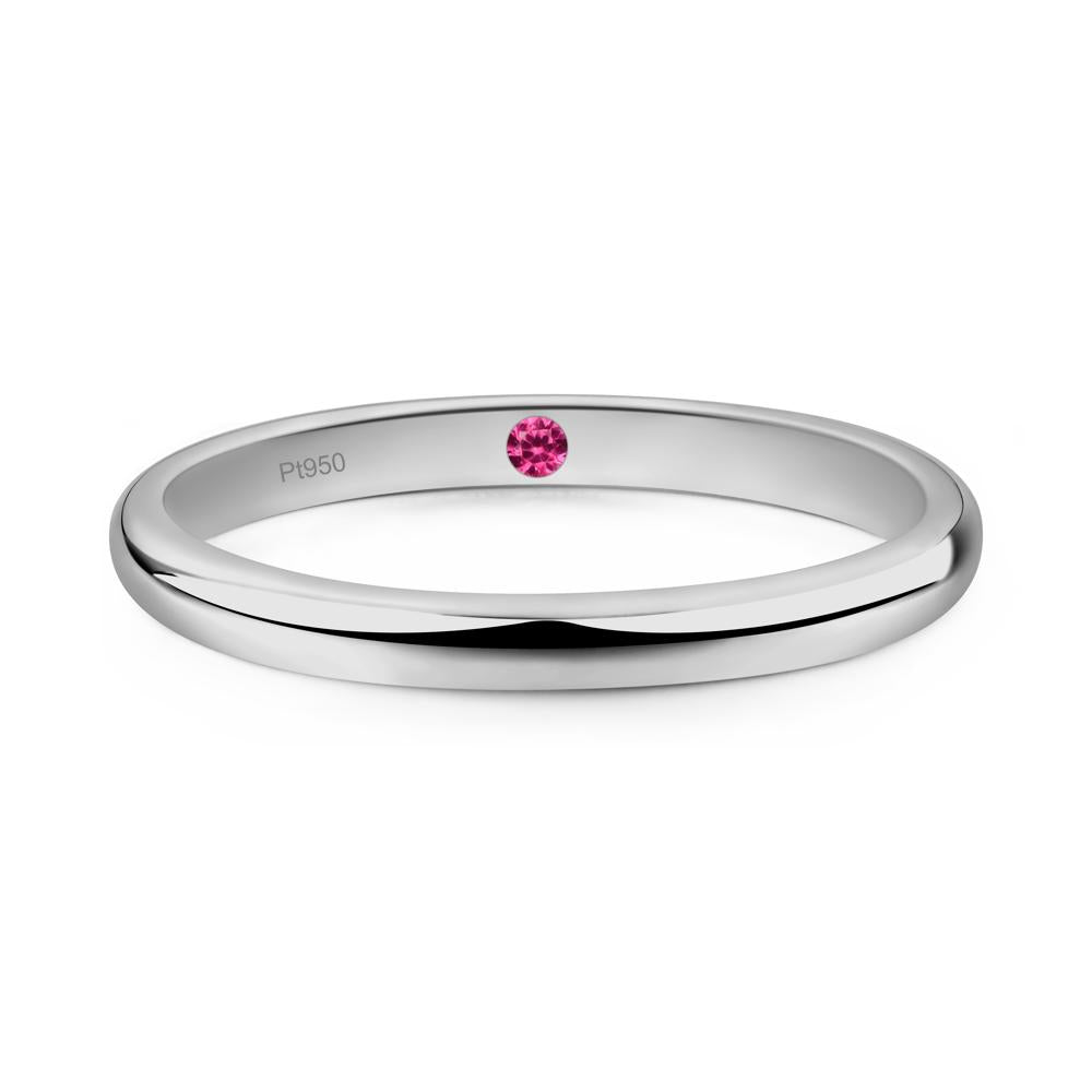 Hidden Ruby Ring - LUO Jewelry #metal_platinum