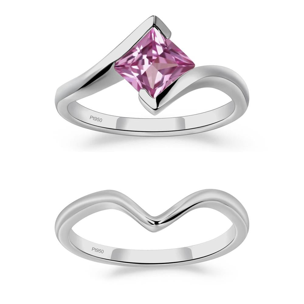 Pink Sapphire Tension Engagement Ring - LUO Jewelry #metal_xxxxx