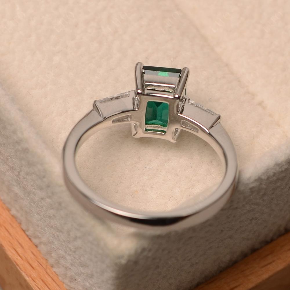 Emerald Emerald Cut Baguette Ring - LUO Jewelry 