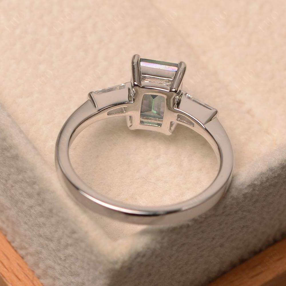 Mystic Topaz Emerald Cut Baguette Ring - LUO Jewelry 