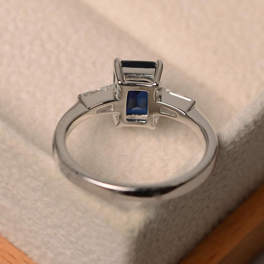 Sapphire Emerald Cut Baguette Ring - LUO Jewelry 