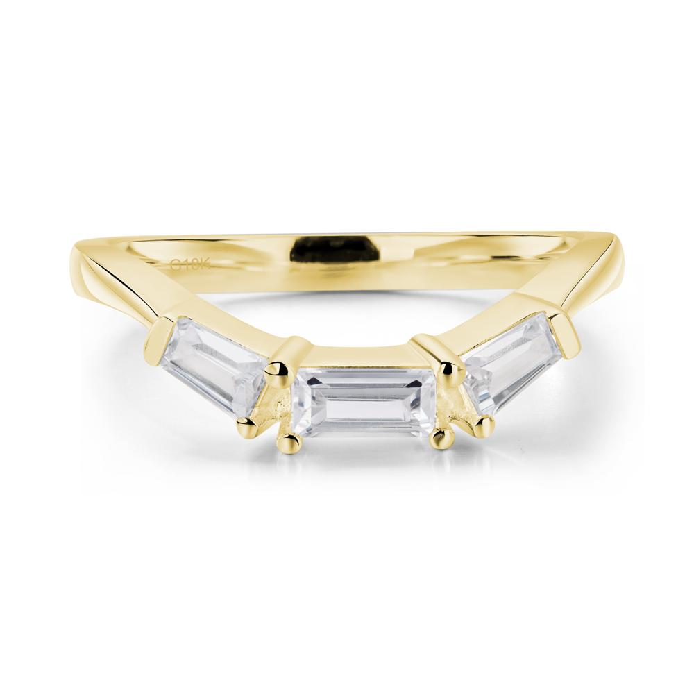 Rose Quartz Emerald Cut Baguette Ring - LUO Jewelry #metal_xxxxx