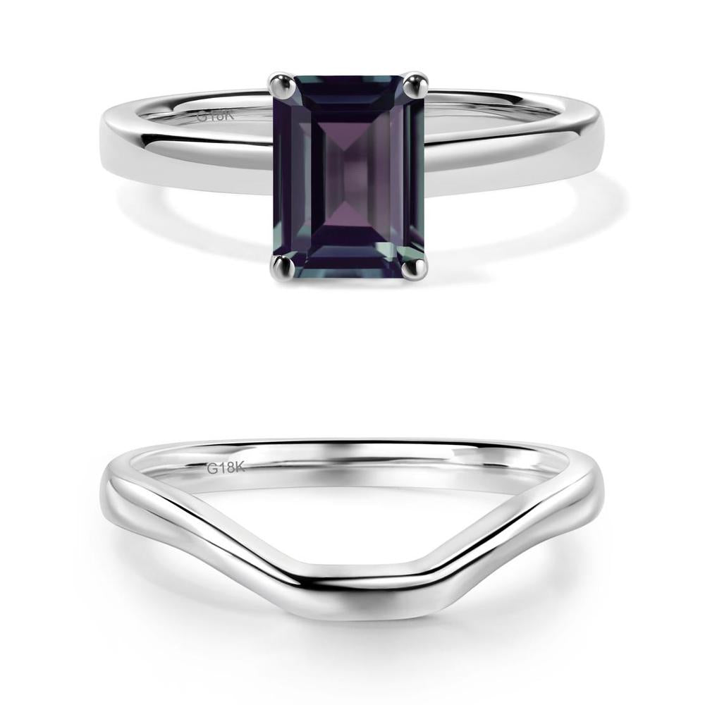 Emerald Cut Alexandrite Solitaire Ring - LUO Jewelry #metal_xxxxx