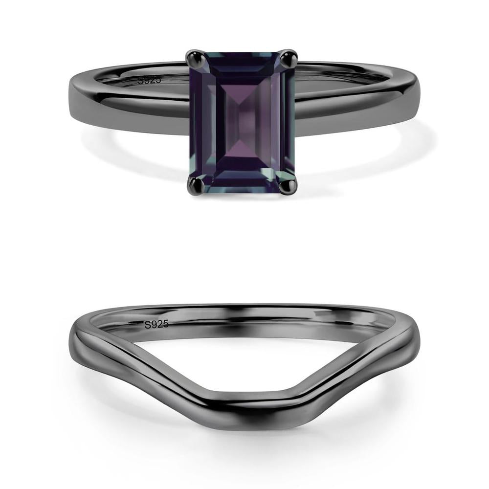 Emerald Cut Alexandrite Solitaire Ring - LUO Jewelry #metal_xxxxx