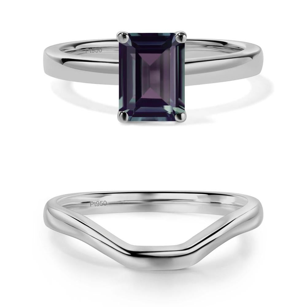 Emerald Cut Alexandrite Solitaire Ring - LUO Jewelry #metal_xxxxx