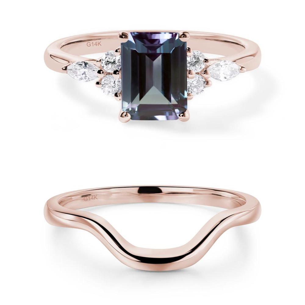 Simple Emerald Cut Alexandrite Ring - LUO Jewelry #metal_xxxxx