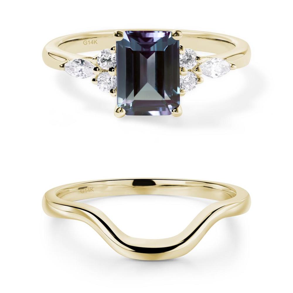 Simple Emerald Cut Alexandrite Ring - LUO Jewelry #metal_xxxxx