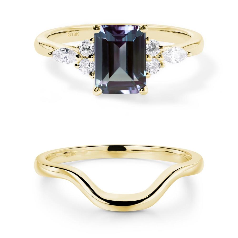 Simple Emerald Cut Alexandrite Ring - LUO Jewelry #metal_xxxxx