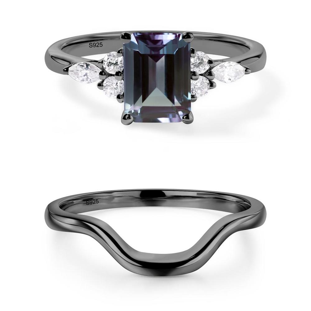 Simple Emerald Cut Alexandrite Ring - LUO Jewelry #metal_xxxxx