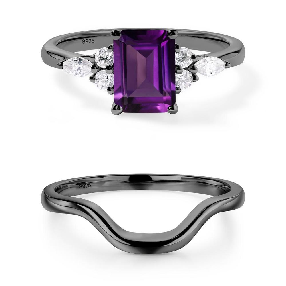 Simple Emerald Cut Amethyst Ring - LUO Jewelry #metal_xxxxx