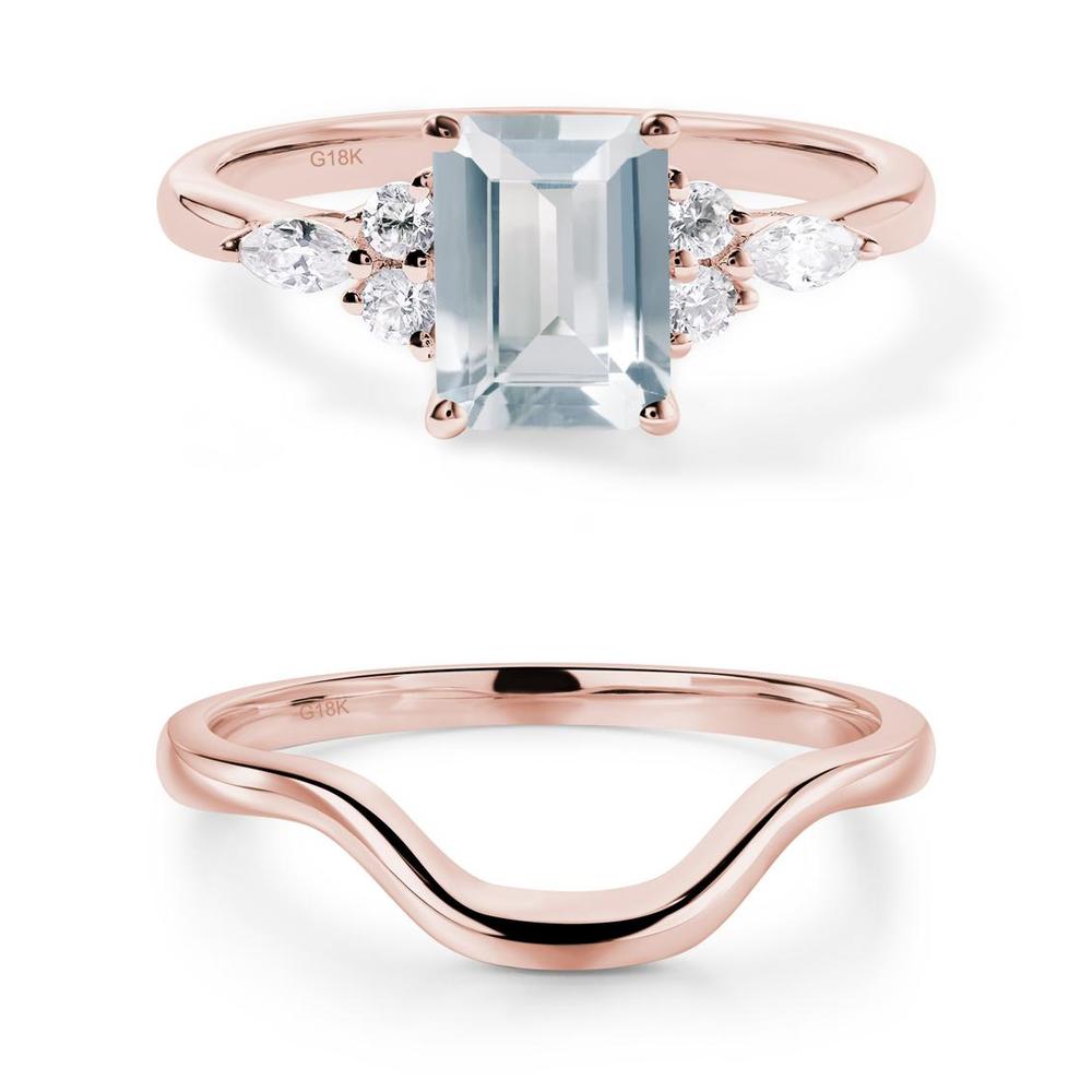 Simple Emerald Cut Aquamarine Ring - LUO Jewelry #metal_xxxxx