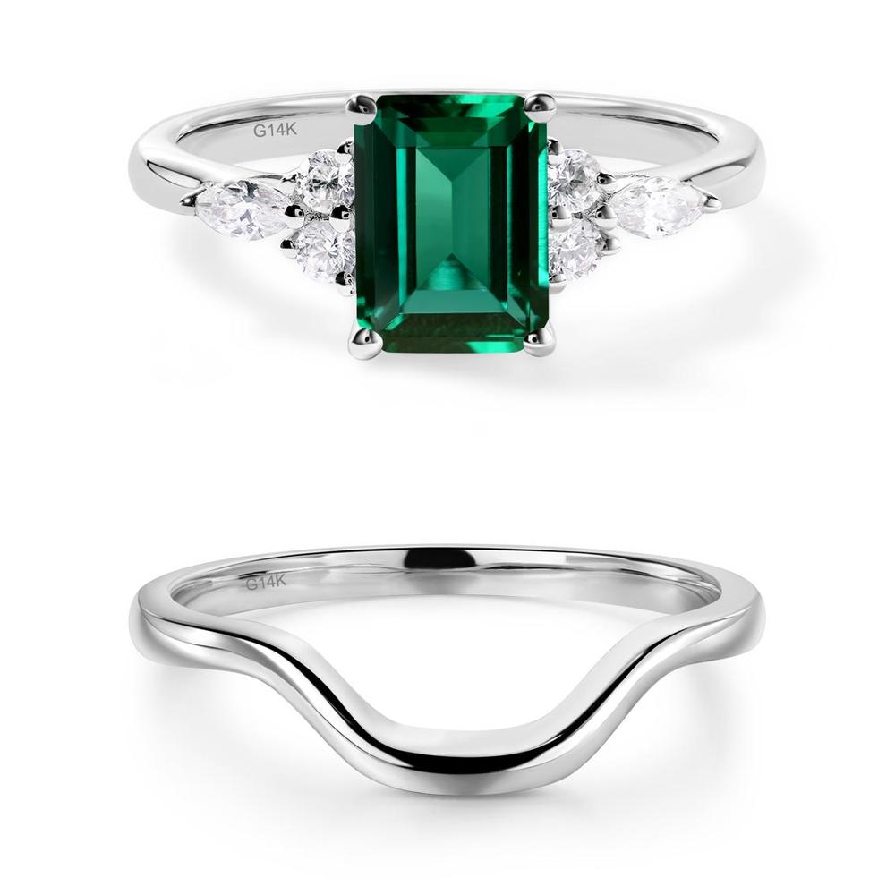 Simple Emerald Cut Emerald Ring - LUO Jewelry #metal_xxxxx