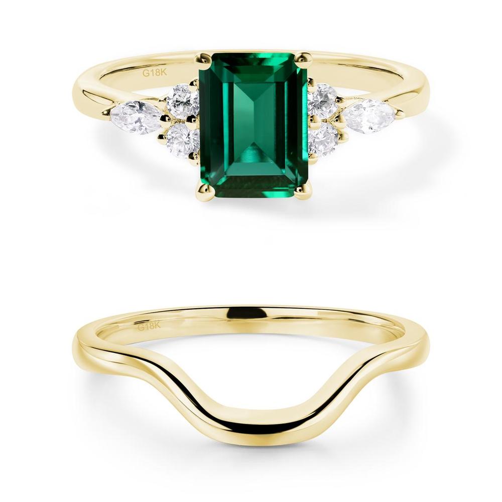 Simple Emerald Cut Emerald Ring - LUO Jewelry #metal_xxxxx