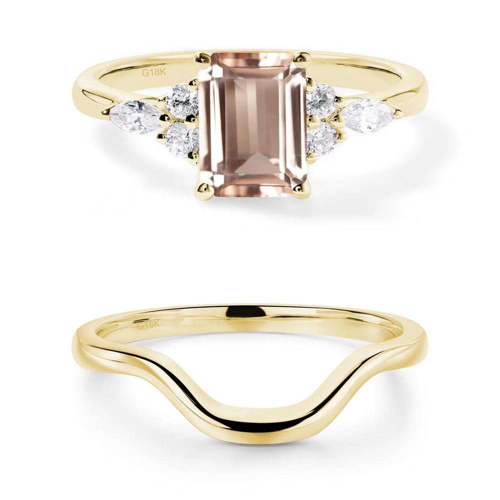 Simple Emerald Cut Morganite Ring - LUO Jewelry #metal_xxxxx