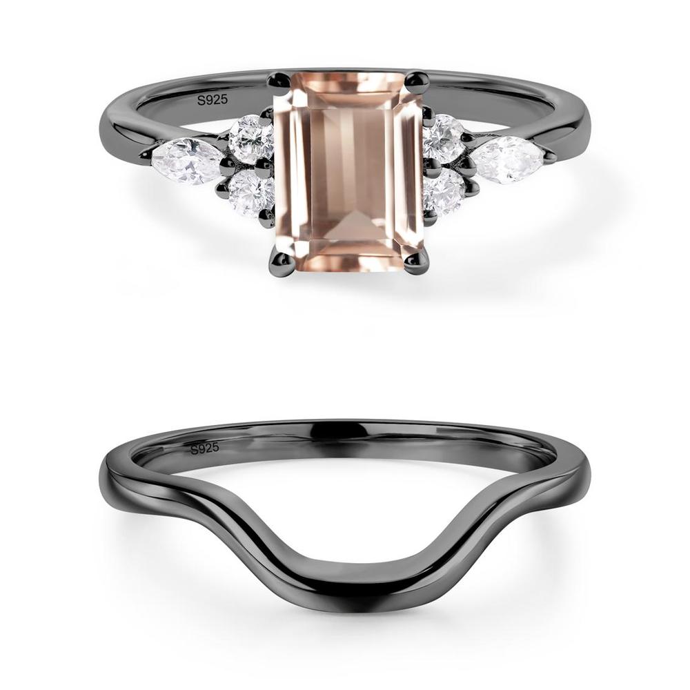 Simple Emerald Cut Morganite Ring - LUO Jewelry #metal_xxxxx