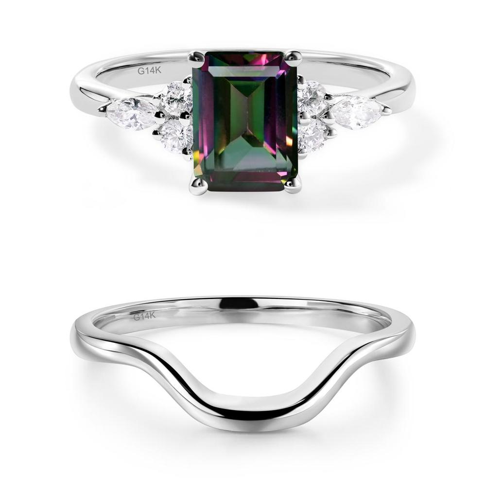 Simple Emerald Cut Mystic Topaz Ring - LUO Jewelry #metal_xxxxx