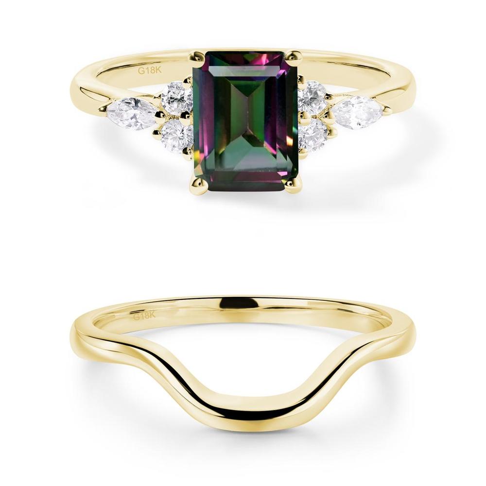 Simple Emerald Cut Mystic Topaz Ring - LUO Jewelry #metal_xxxxx