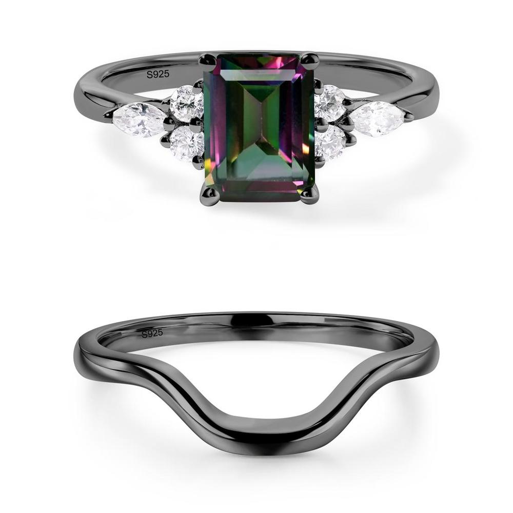 Simple Emerald Cut Mystic Topaz Ring - LUO Jewelry #metal_xxxxx